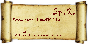 Szombati Kamélia névjegykártya